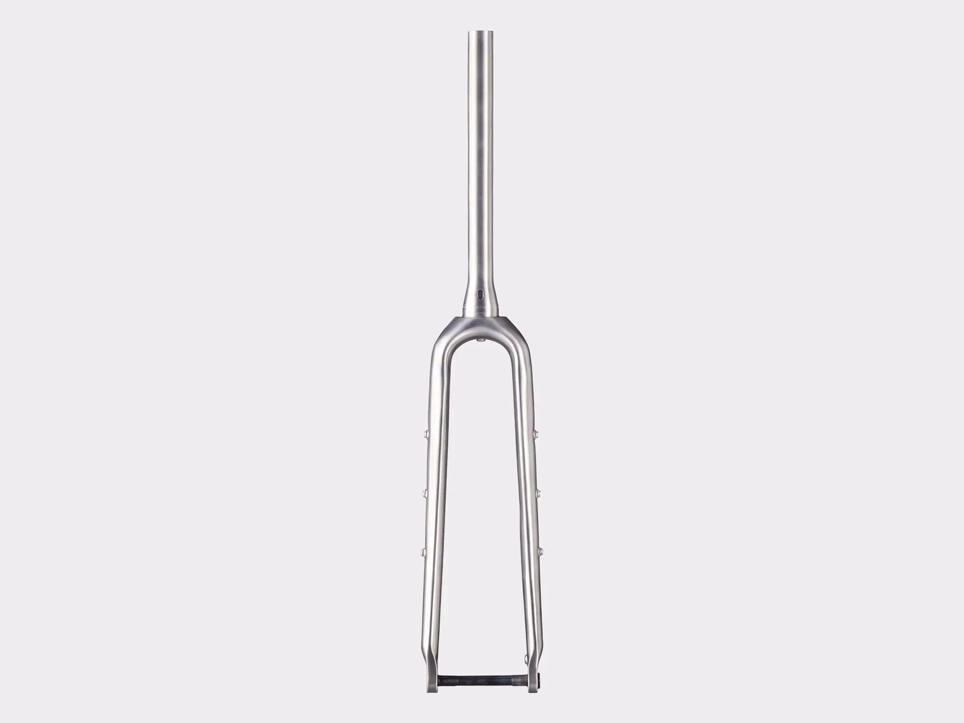 Fourche gravel titane bikepacking CYKL avec œillets et garde boue (Brut titane) (œillets)