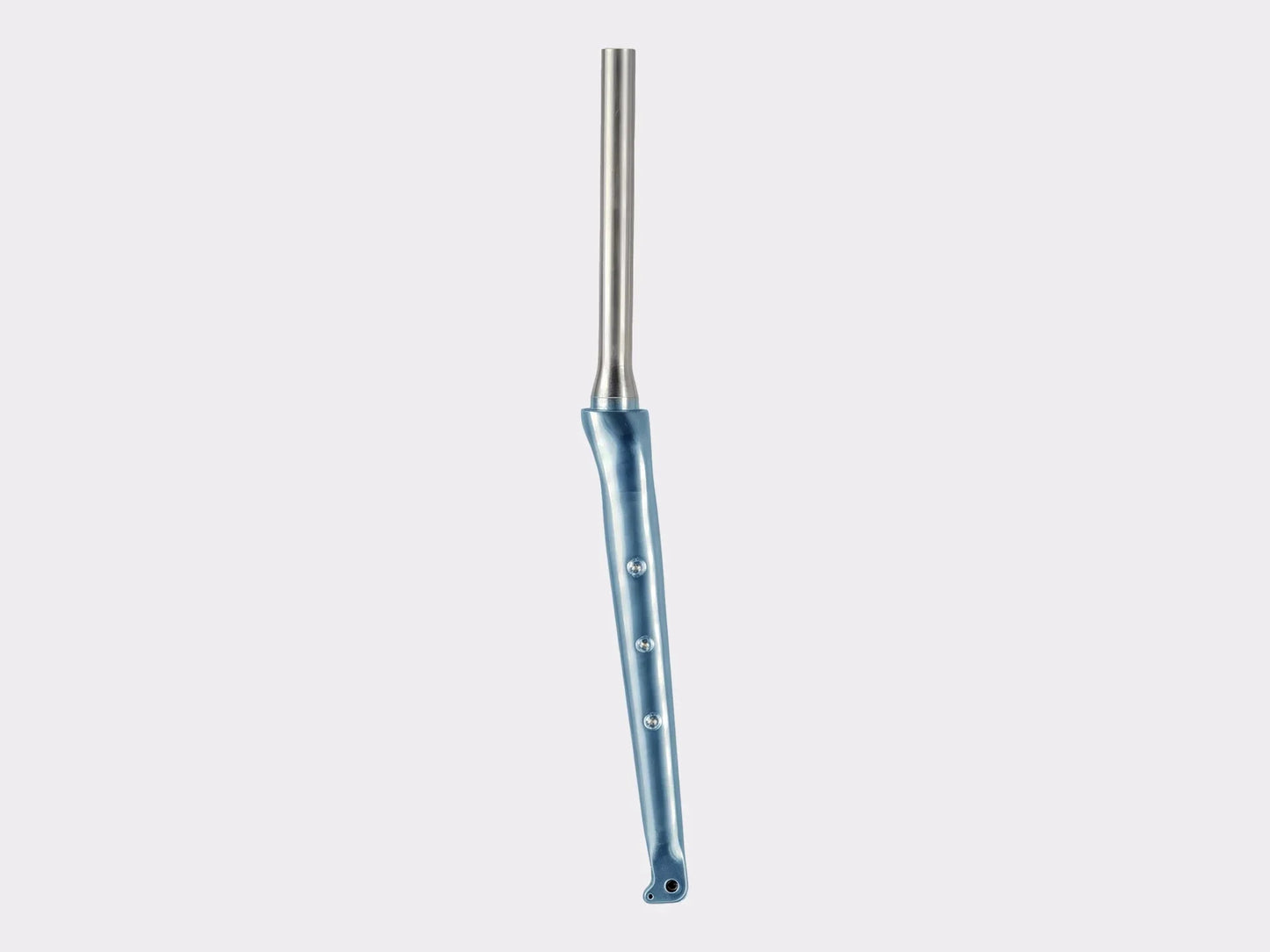 Fourche gravel titane RAAVE CYKL anodisée couleur bleu ciel clair (Bleu ciel)