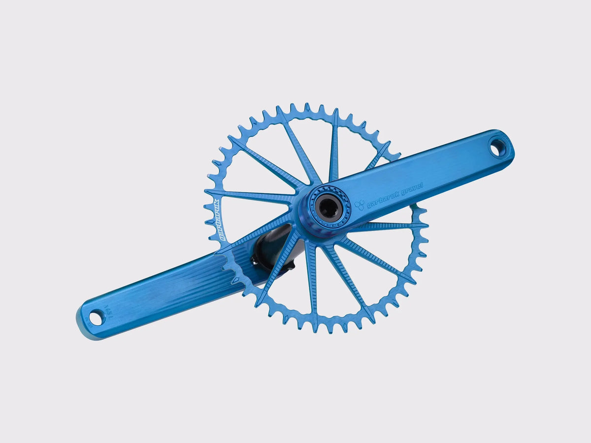Pédalier route gravel Garbaruk axe DUB (Bleu)