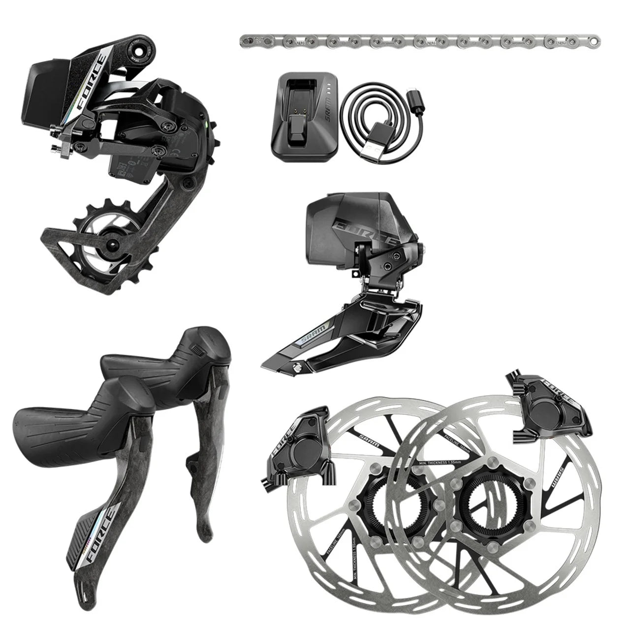 Groupe SRAM Force AXS E1 2x compelt disponible chez cykl.store