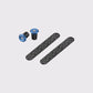 aire d'embouts de guidon à visser et bandes adhésives de finition pour cintre de vélo (Geom Blue)