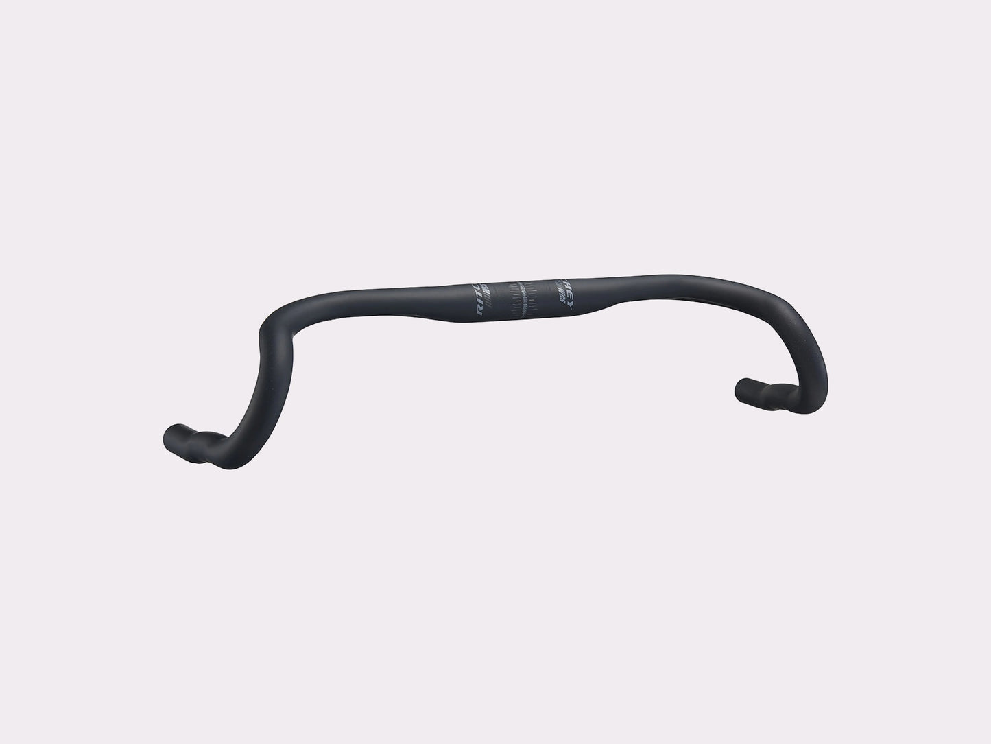 Front view of the Ritchey WCS VentureMax aluminum gravel handlebar highlighting the 24-degree flare and 31.8mm central clamping section.