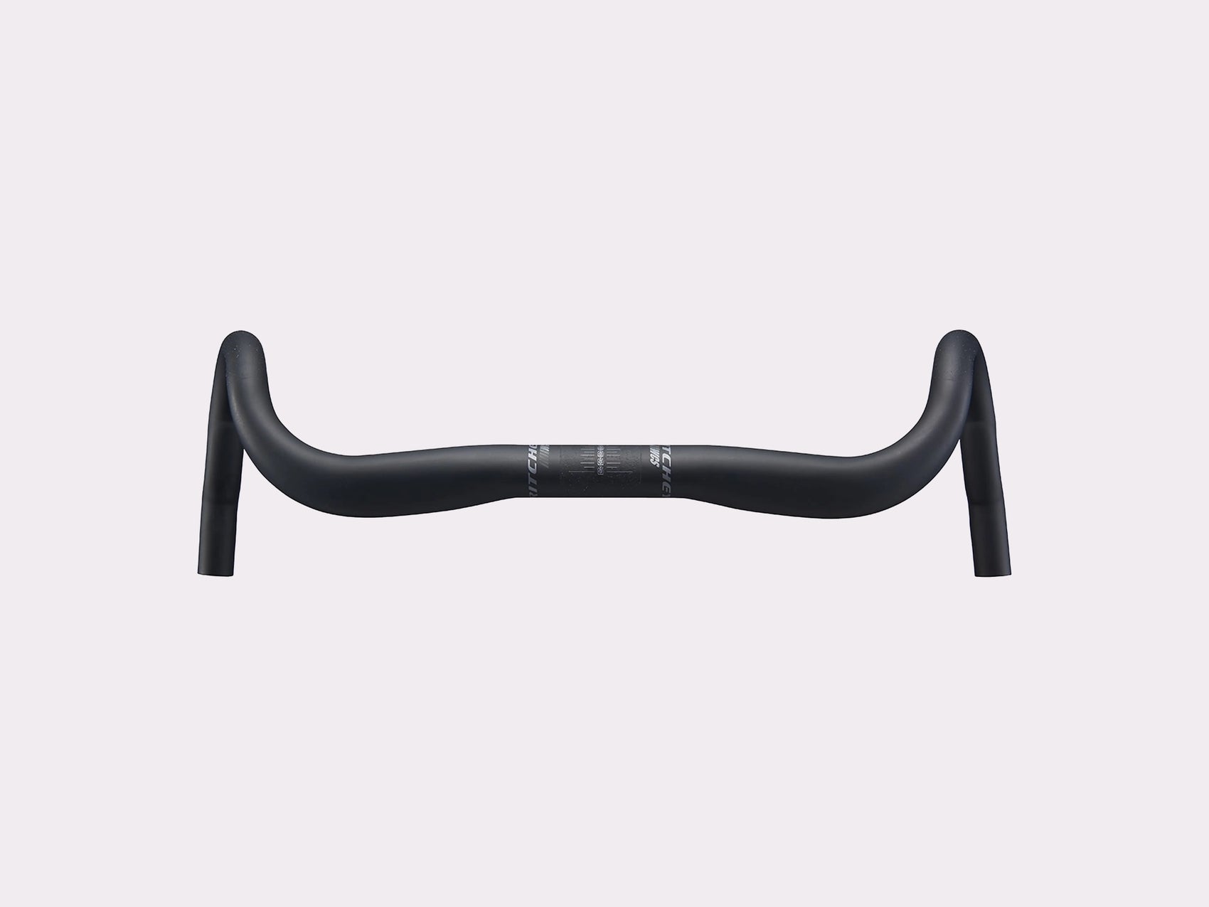Top view of the Ritchey WCS VentureMax handlebar showing the 4.6-degree backsweep and flattened ergonomic top sections.
