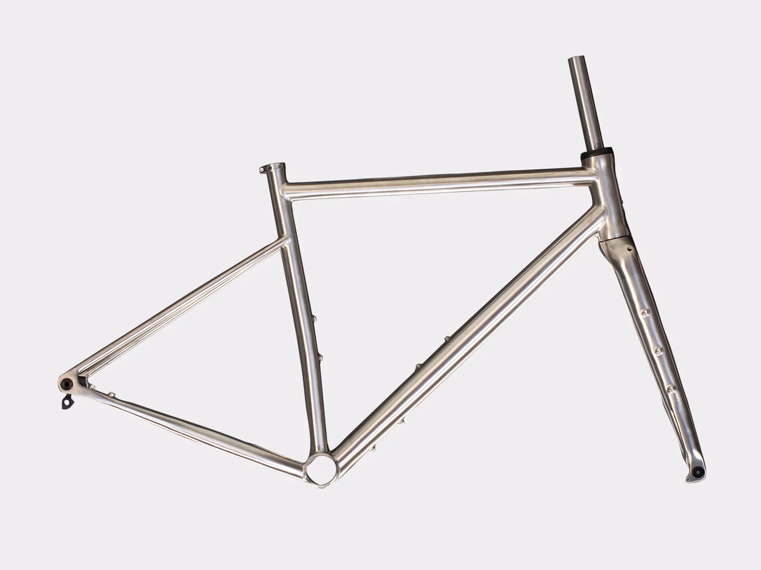 Kit cadre vélo en titane CYKL | SWIIFT vélo de route endurance durable et confortable – Kit cadre + fourche titane (couleur métal).