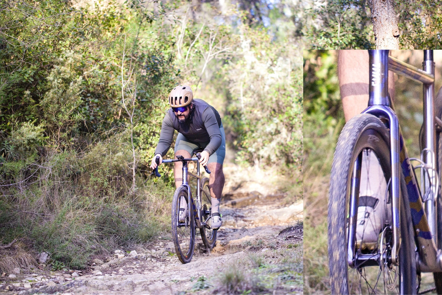 CYKL RAAVE fourche gravel titane 385 mm