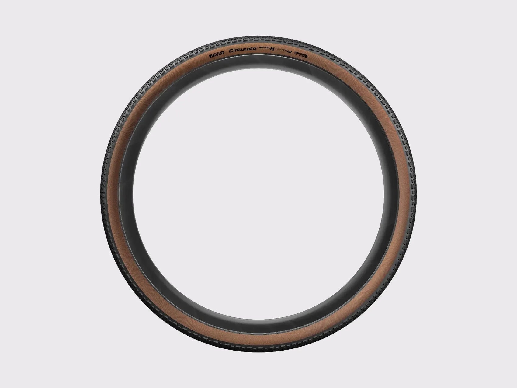 Pneu Pirelli Cinturato Gravel H TLR tubeless 700c flanc marron (Marron)