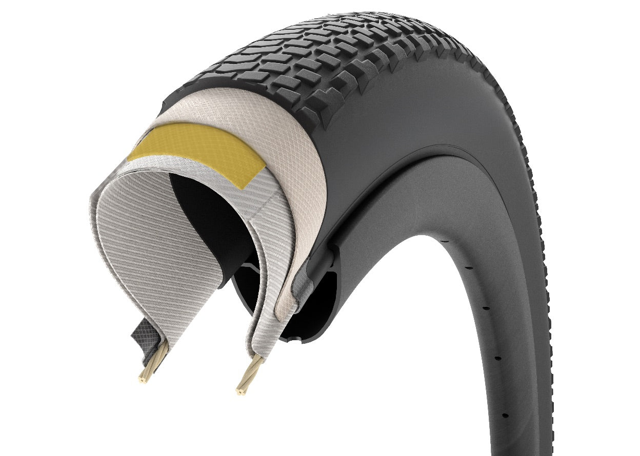 Pneu Pirelli Cinturato Gravel H TLR SpeedGRIP en coupe