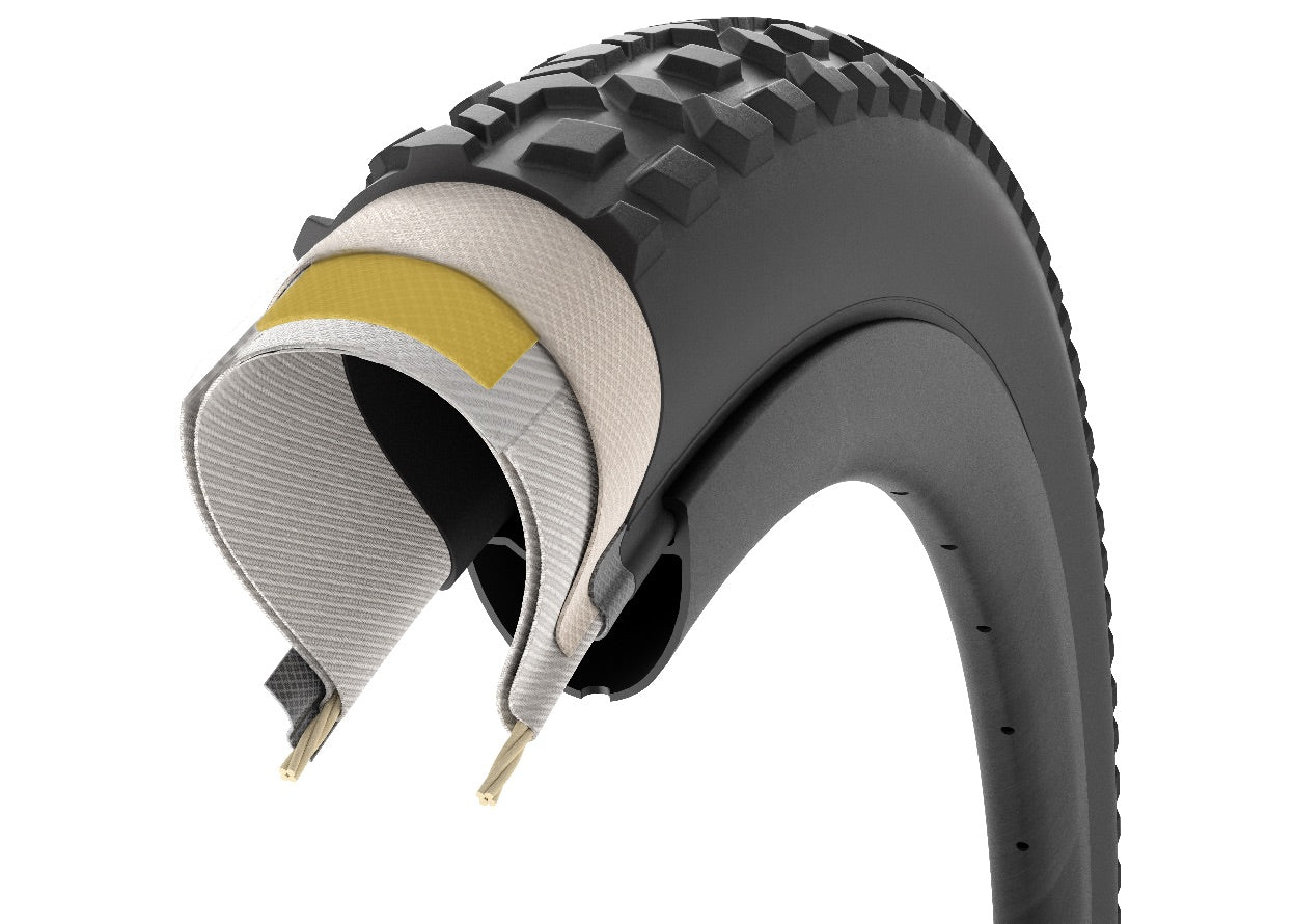 Pneu Pirelli Cinturato Gravel M TLR SpeedGRIP en coupe
