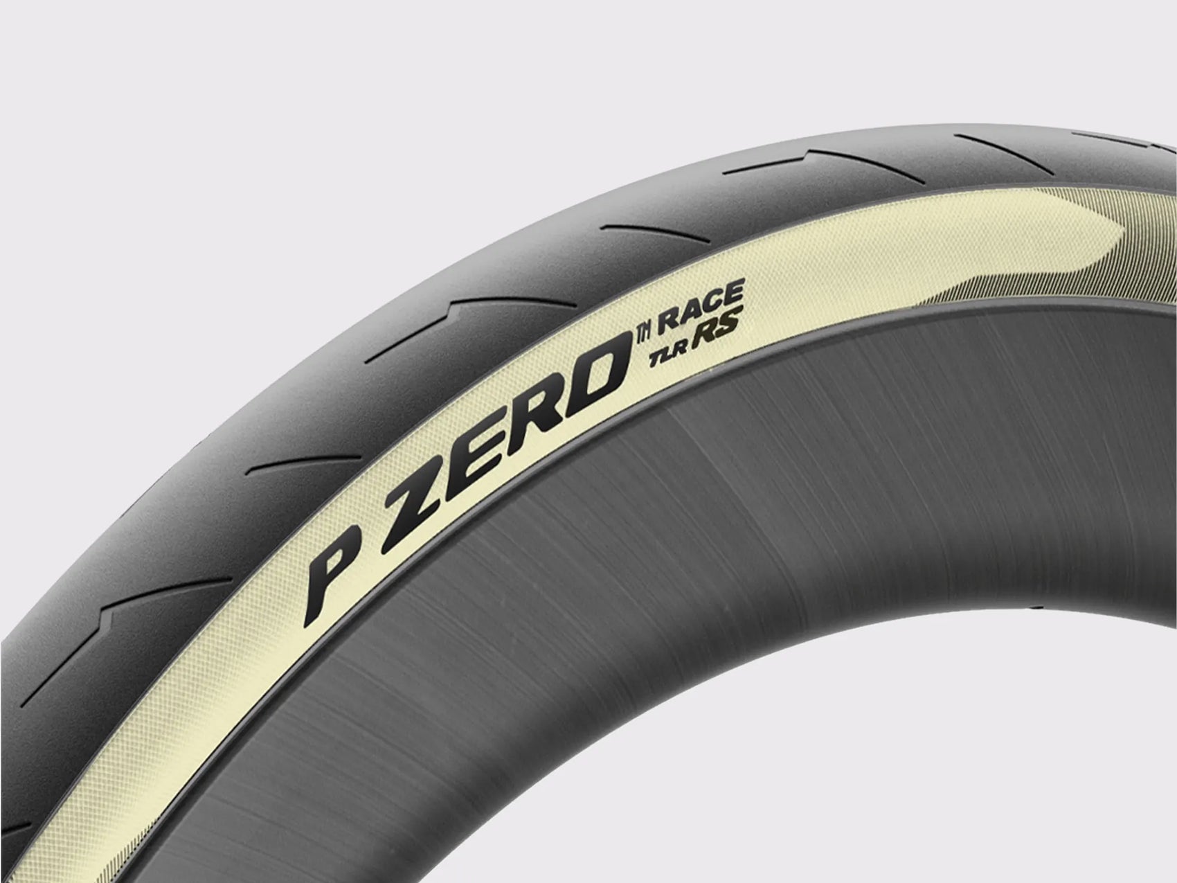 Pneu Pirelli P Zero Race TLR RS tubeless route flanc beige (Retro)