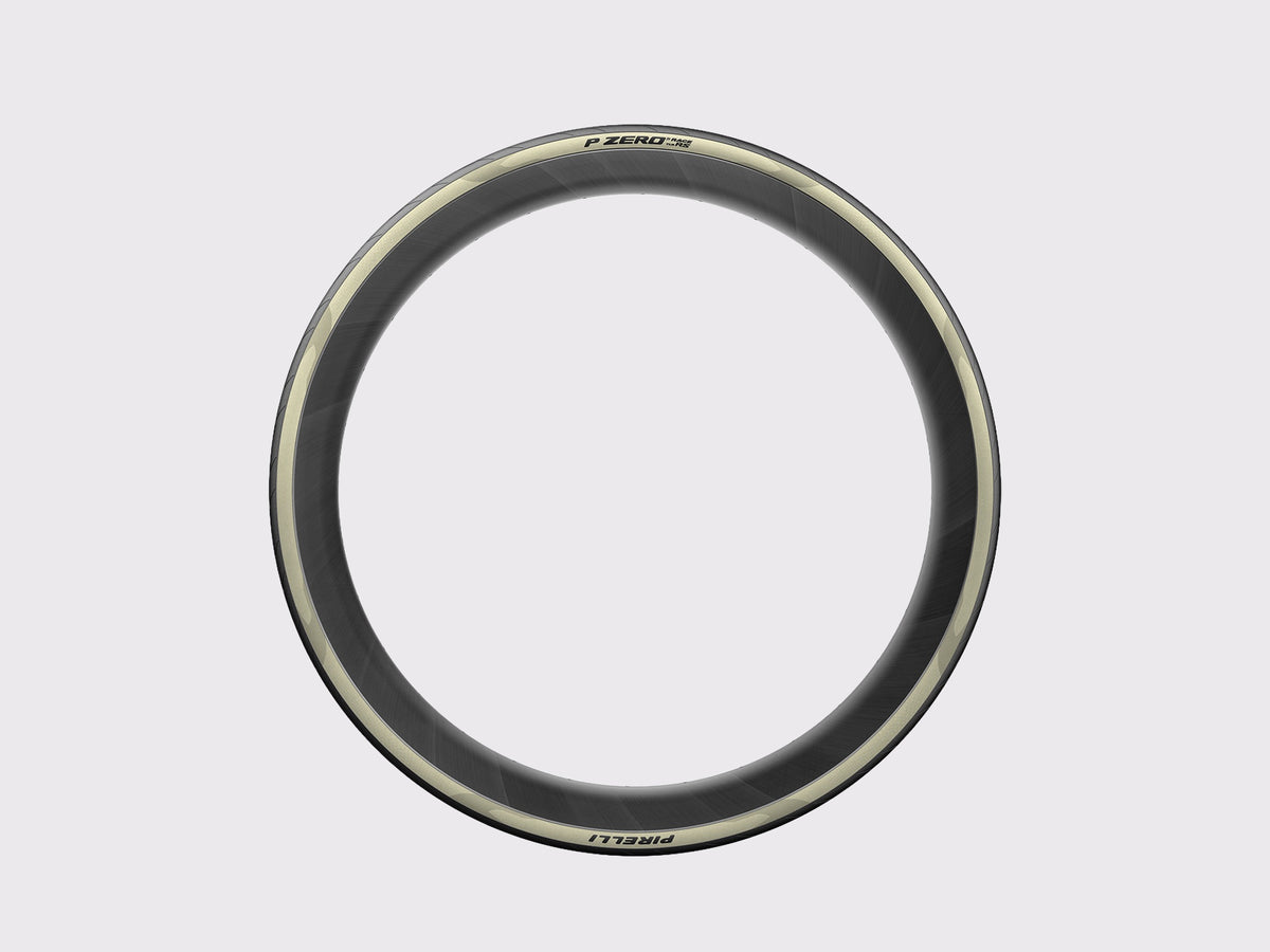 Pneu Pirelli P Zero Race TLR RS tubeless 700c flanc beige (Retro)