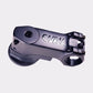 Potence aluminium CYKL vue en biais, finition mate, avec intégration de capot pour cockpit gravel ou route.