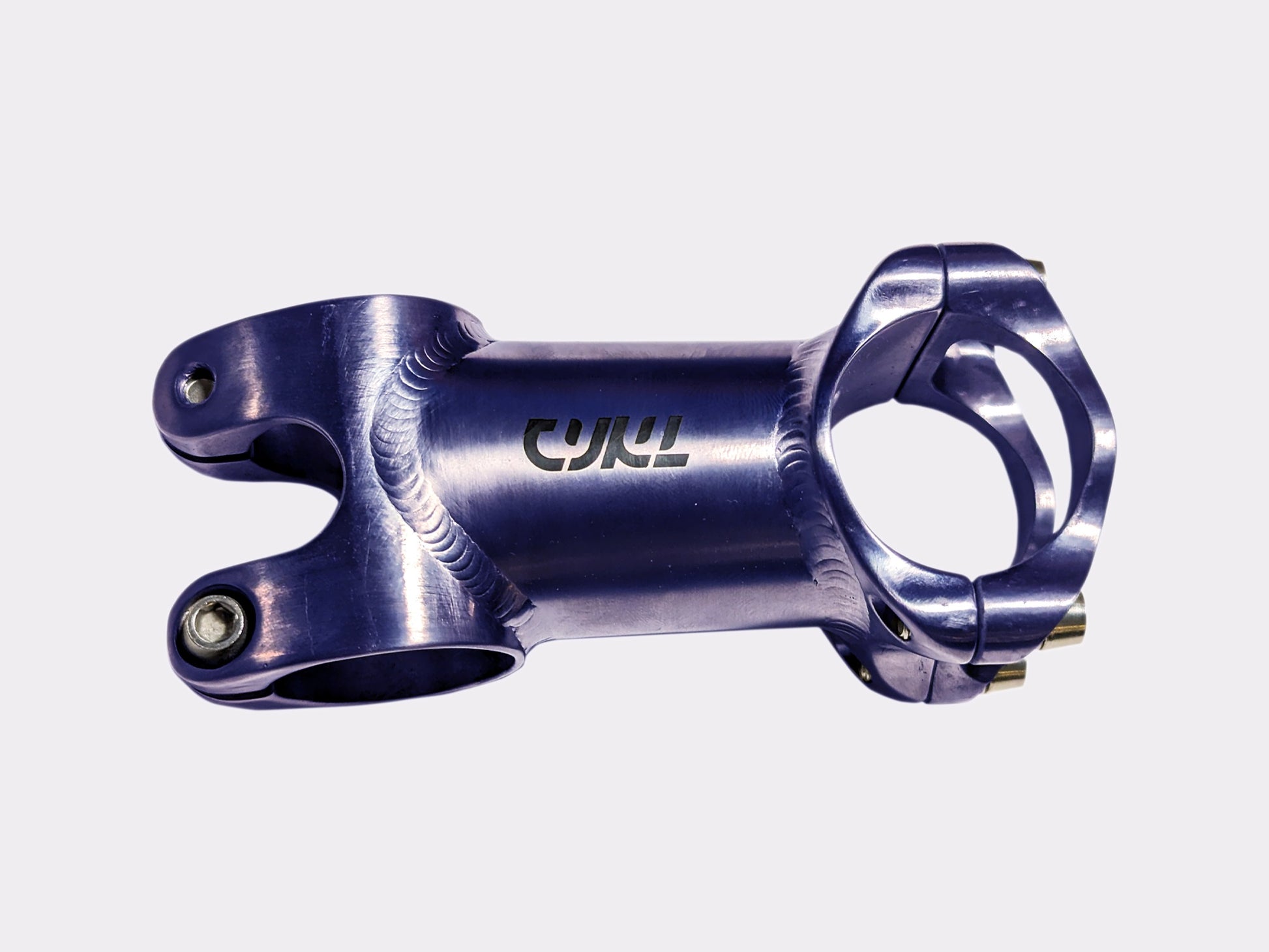 Potence titane CYKL couleur bleu anodisée