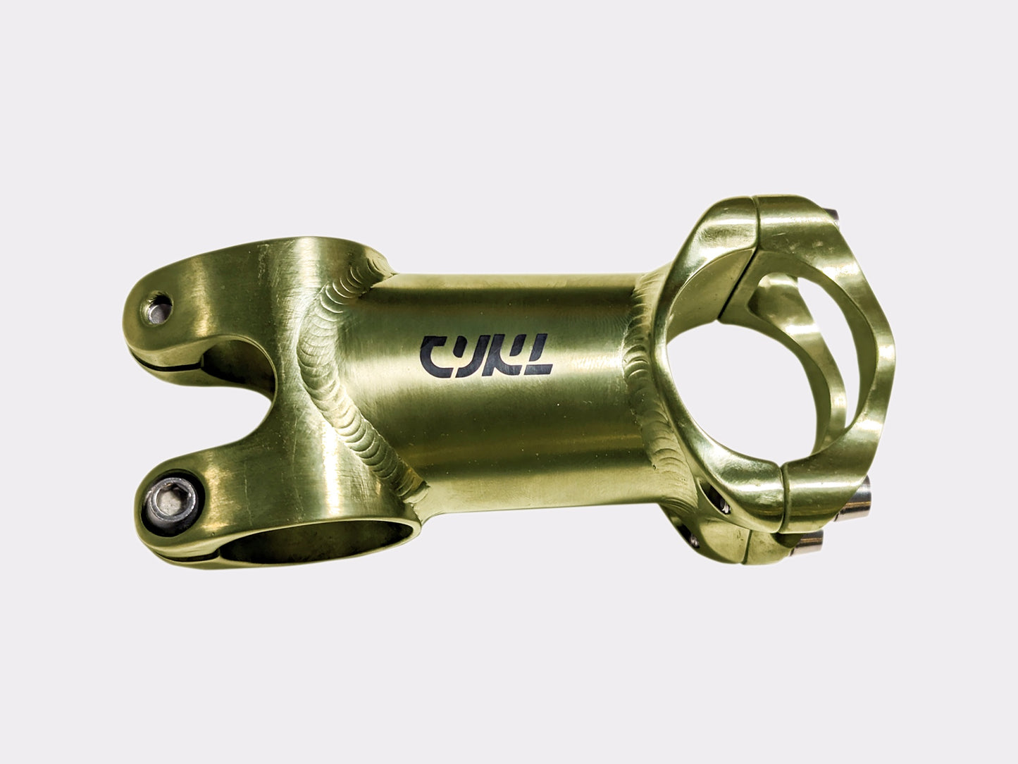 Potence titane CYKL couleur or vert anodisée