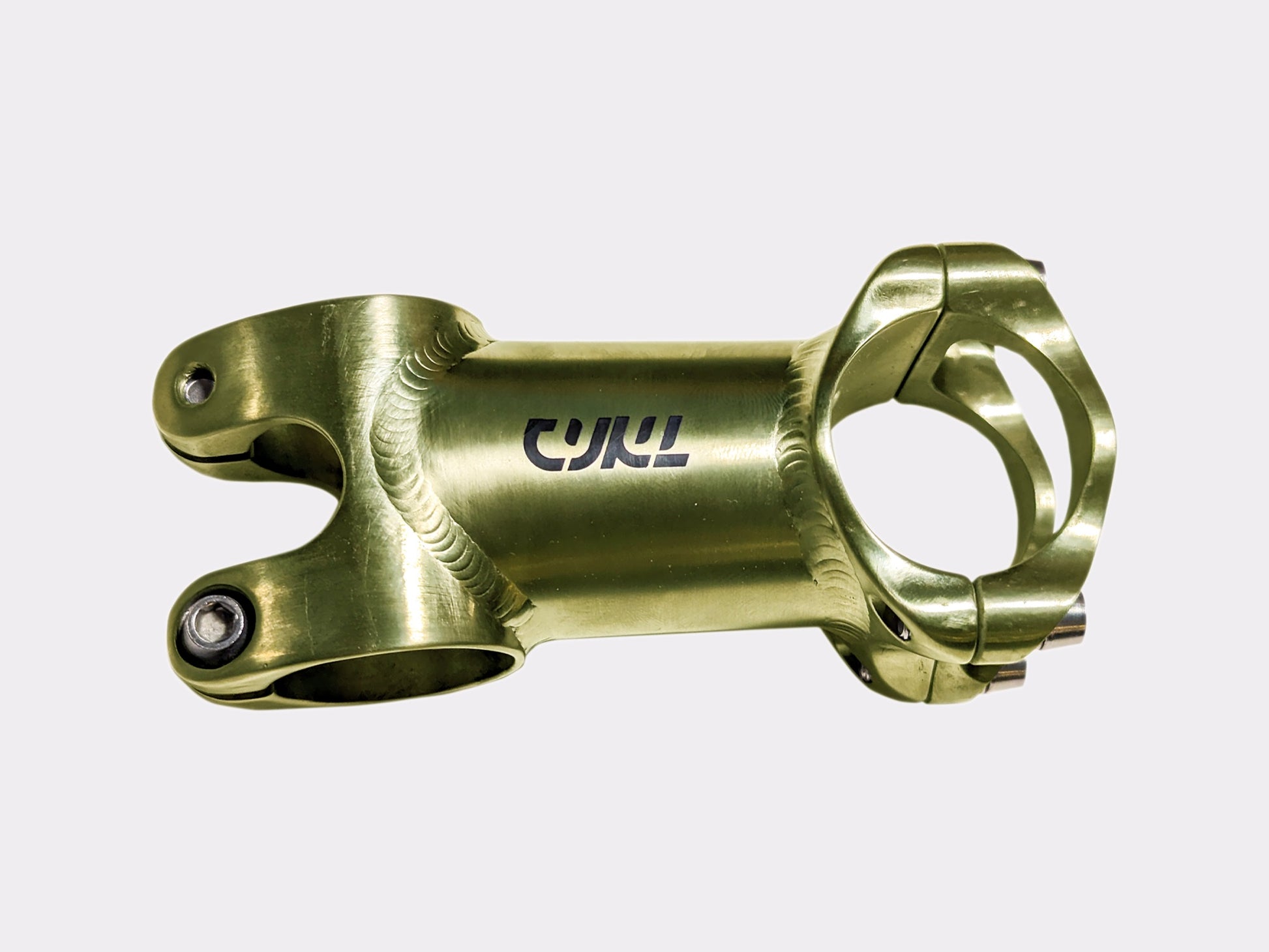 Potence titane CYKL couleur or vert anodisée