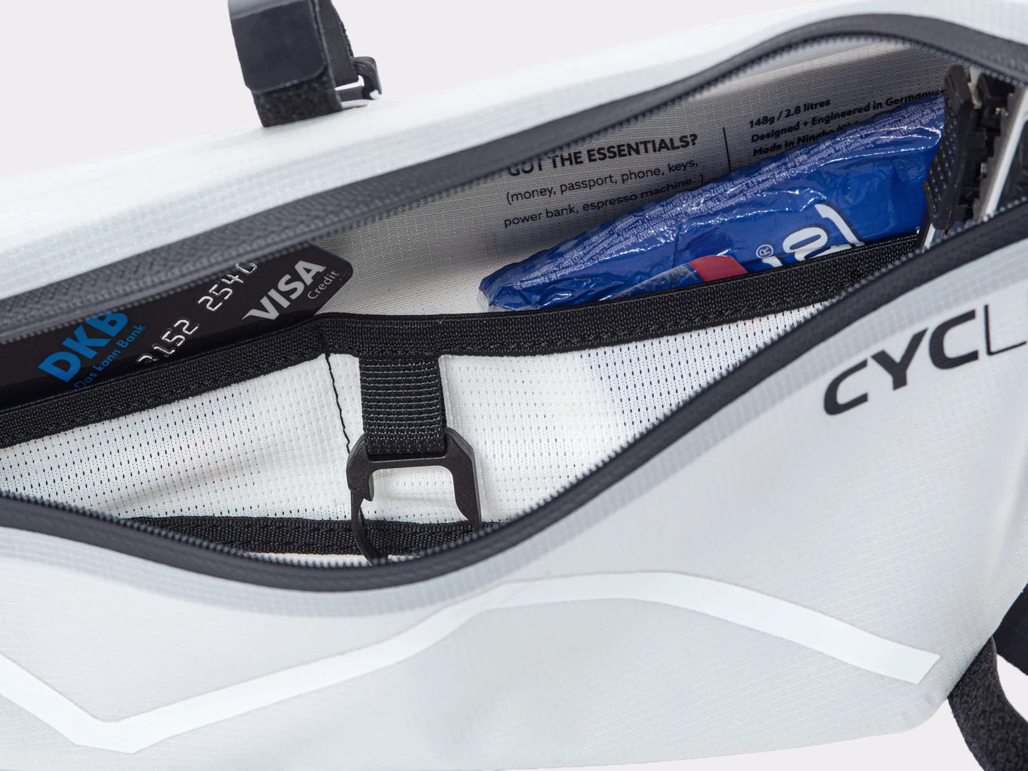Sacoche légère de cadre Cyclite frame bag 01 white 2.8L | CYKL