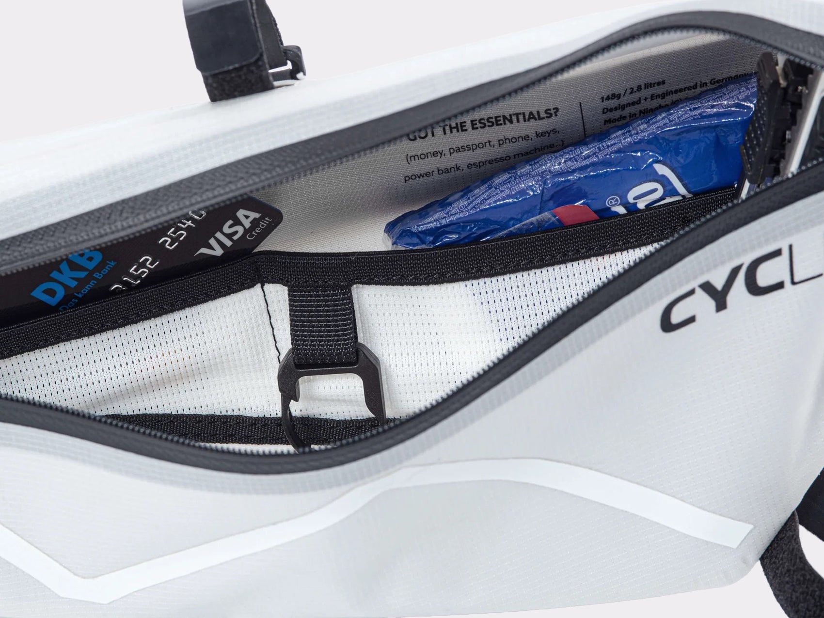 Sacoche légère de cadre Cyclite frame bag 01 white 2.8L | CYKL