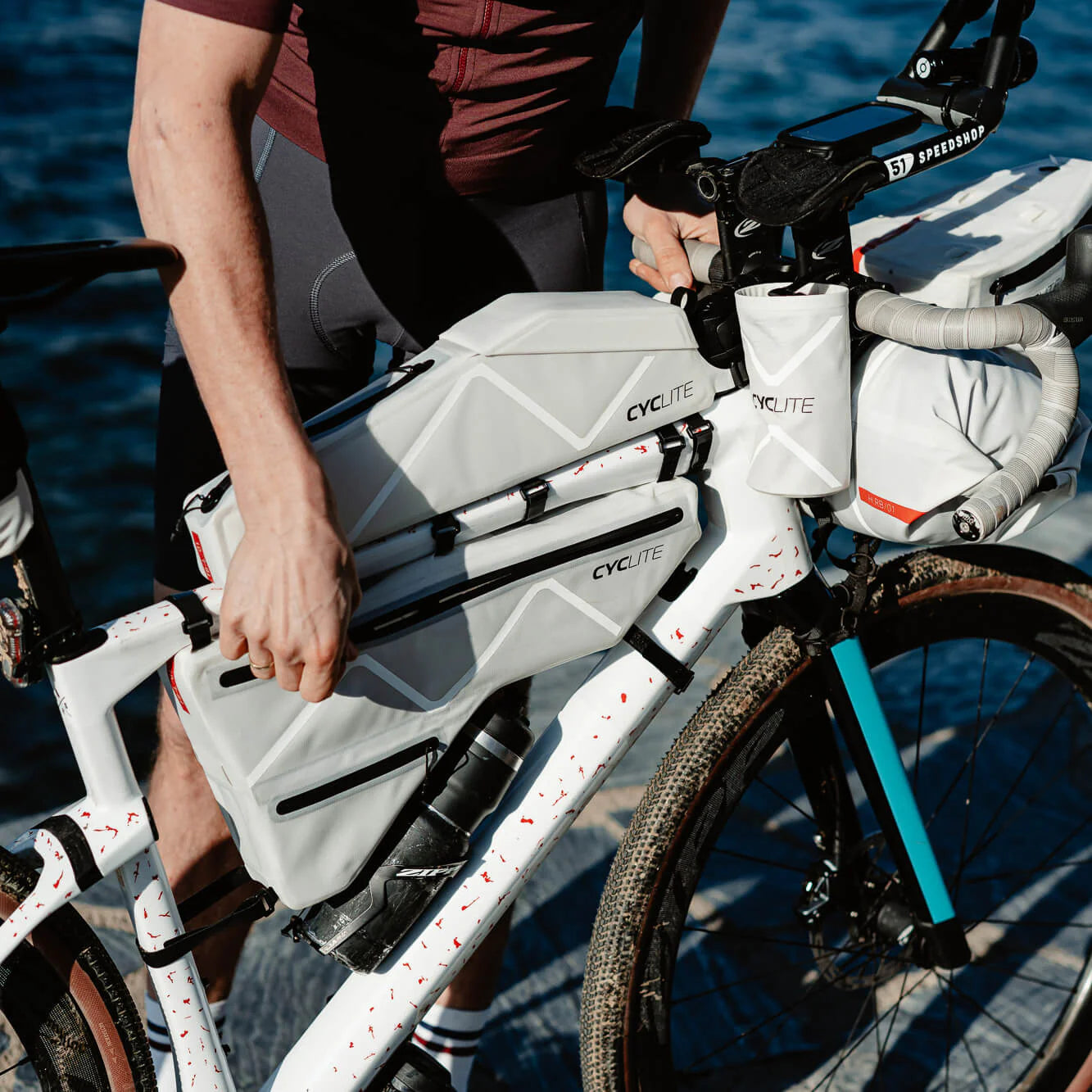 Grande sacoche de cadre Cyclite frame bag large 01 white | Cyclite