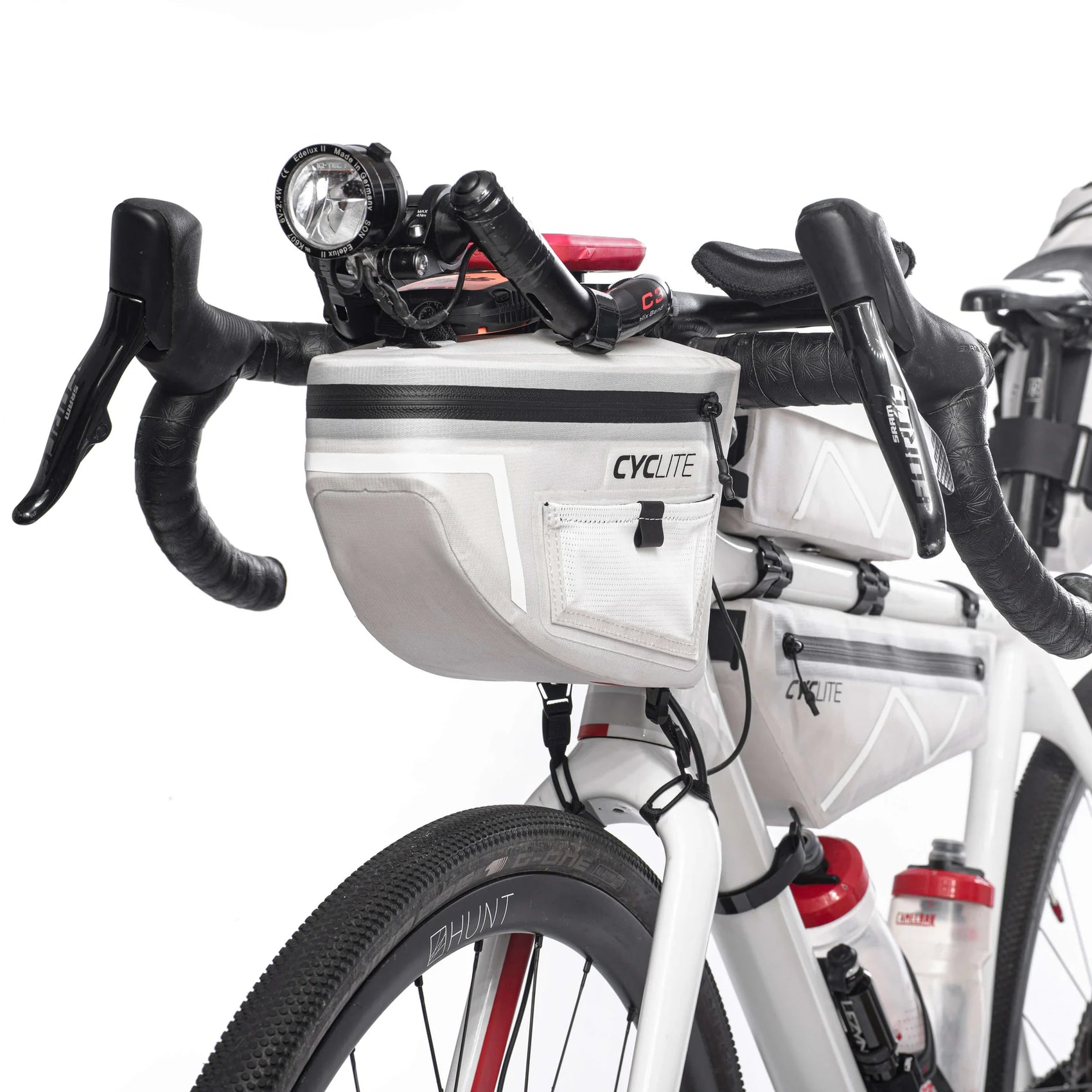 Sacoche de guidon aérodynamique Cyclite handlebar aero bag 01 white | CYKL