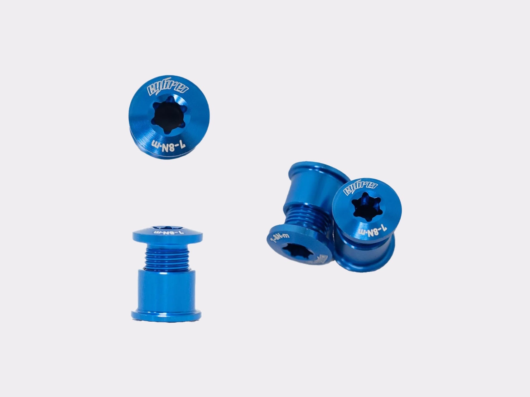 Kit de visserie couleur bleu Cybrei pour mono et double plateau chez CYKL