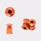 Kit de visserie couleur orange Cybrei pour mono et double plateau chez CYKL