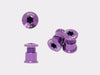 Kit de visserie couleur violet Cybrei pour mono et double plateau chez CYKL