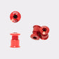 Kit de visserie couleur rouge Cybrei pour mono et double plateau chez CYKL