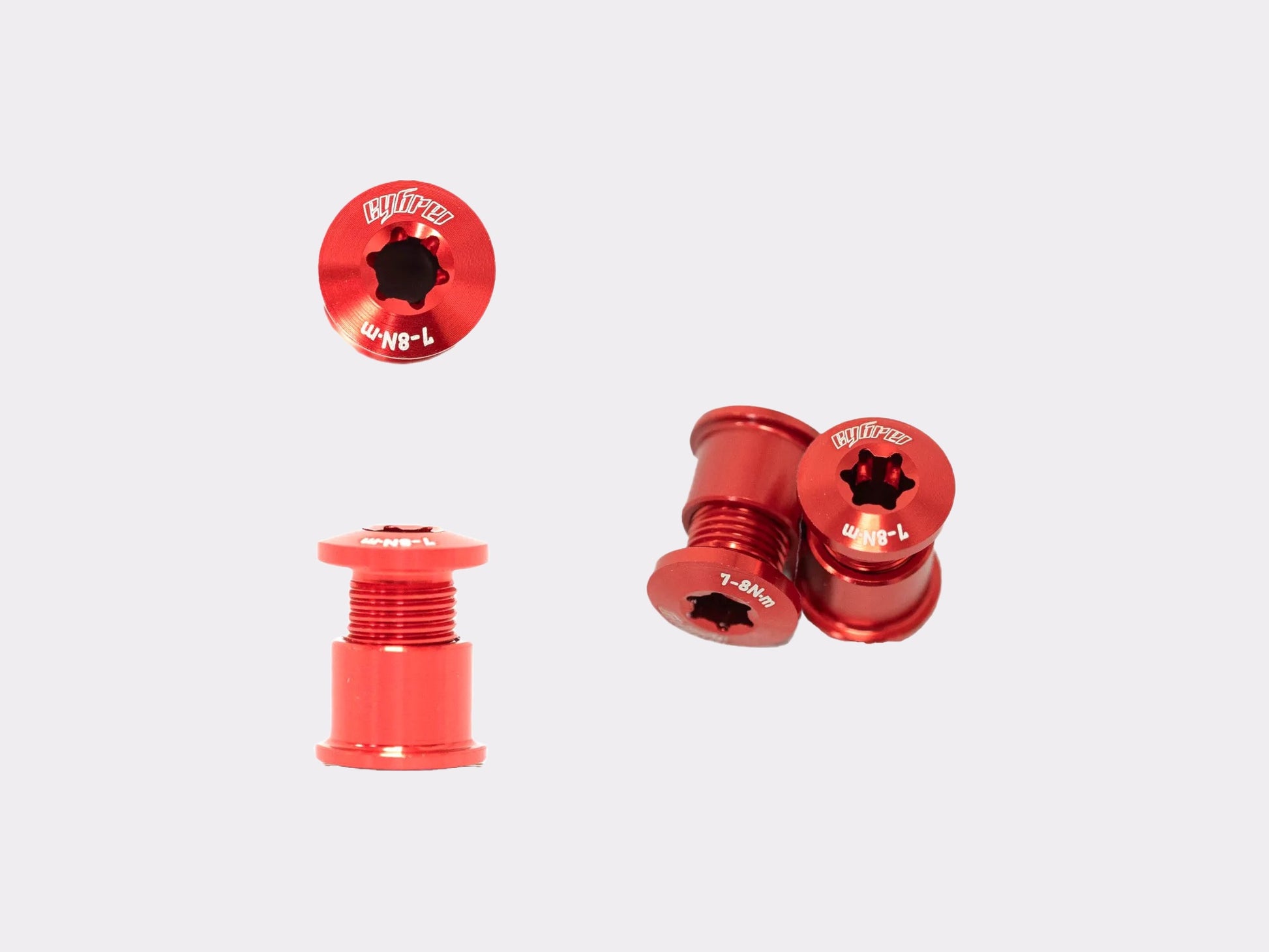 Kit de visserie couleur rouge Cybrei pour mono et double plateau chez CYKL