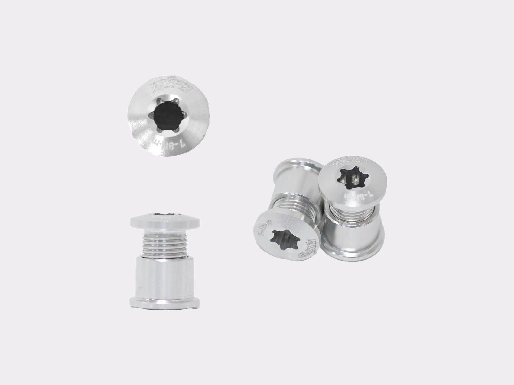 Kit de visserie couleur argent Cybrei pour mono et double plateau chez CYKL