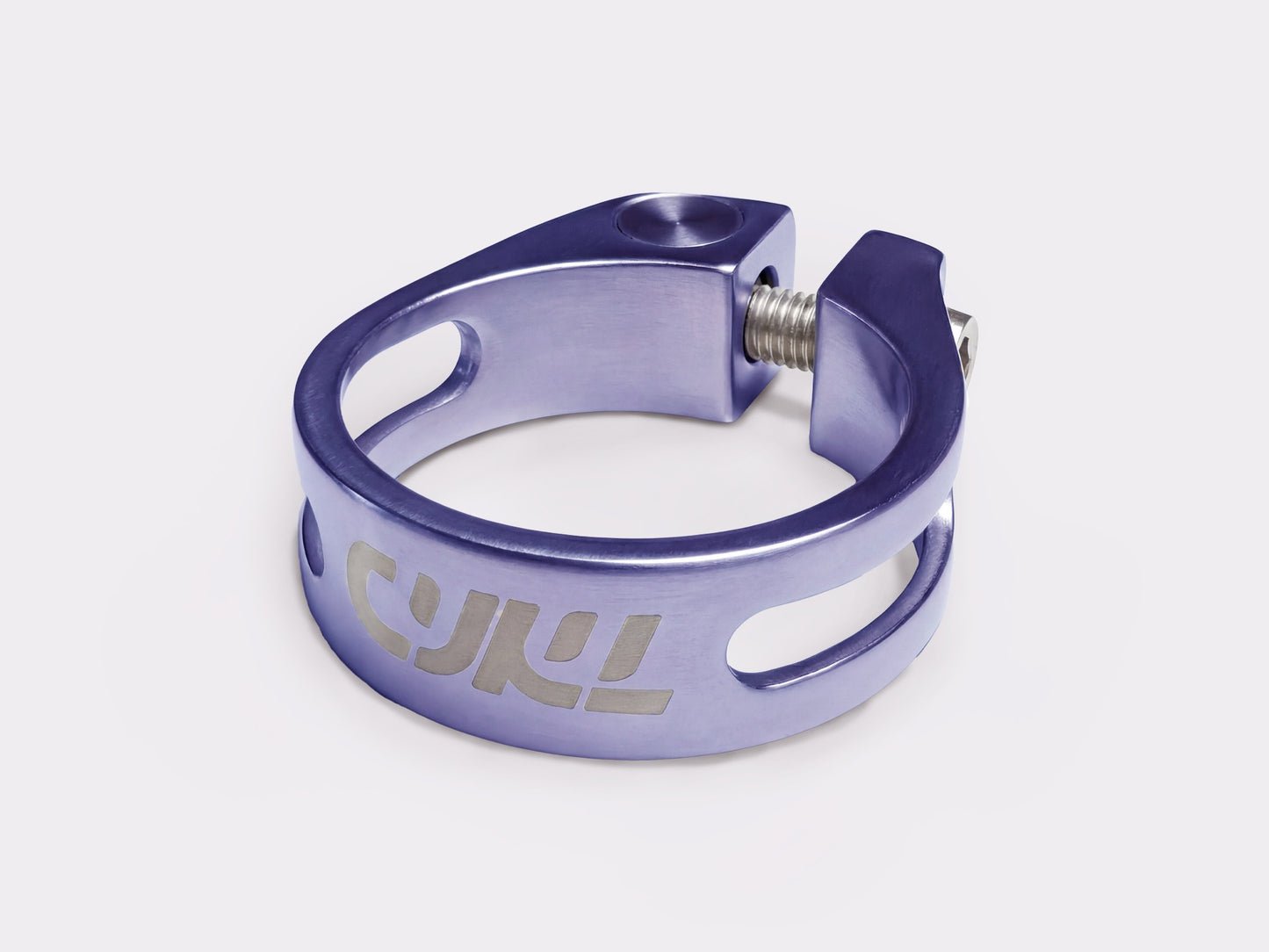Collier de selle en titane CYKL couleur bleu anodisée
