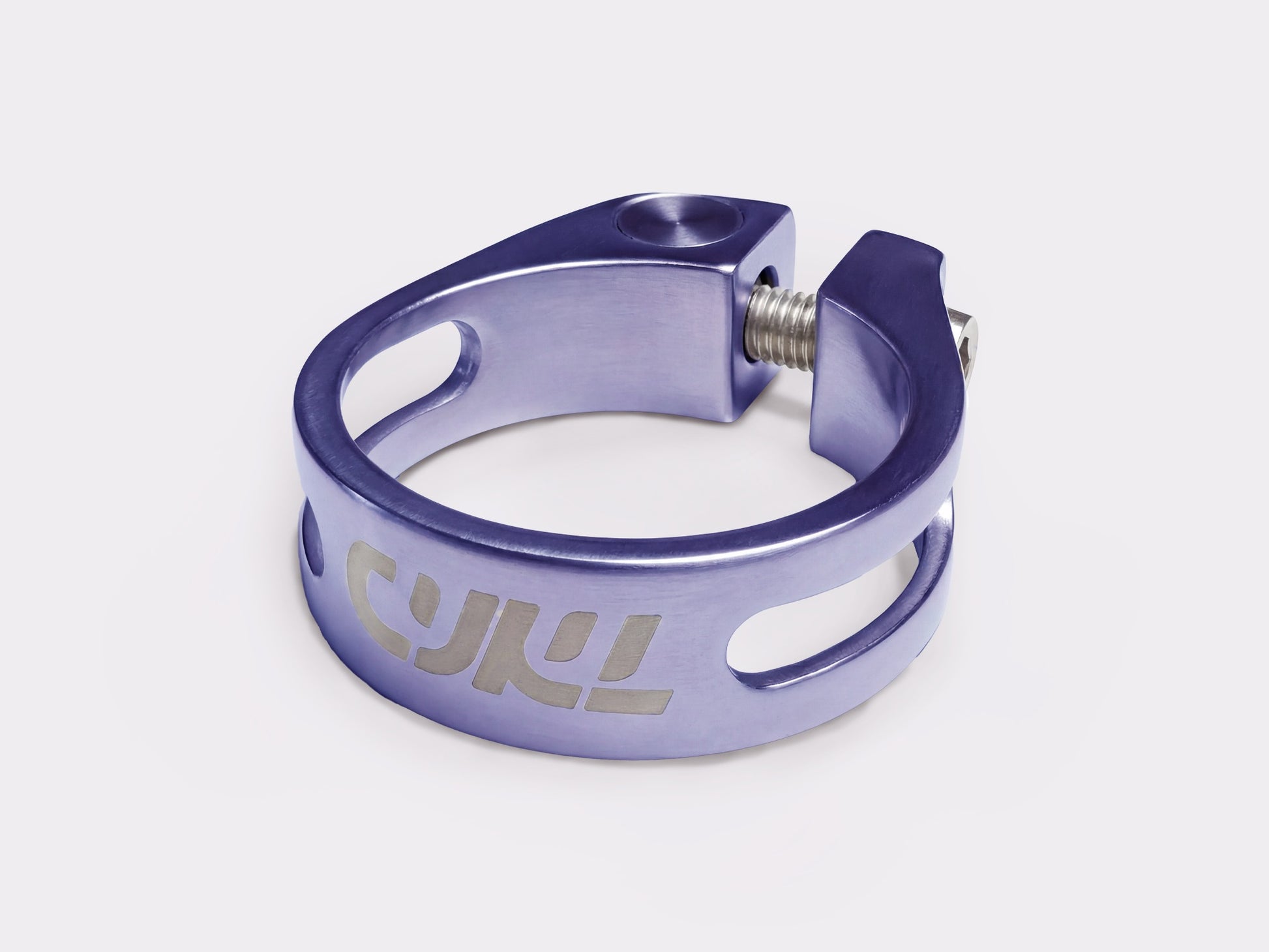 Collier de selle en titane CYKL couleur bleu anodisée