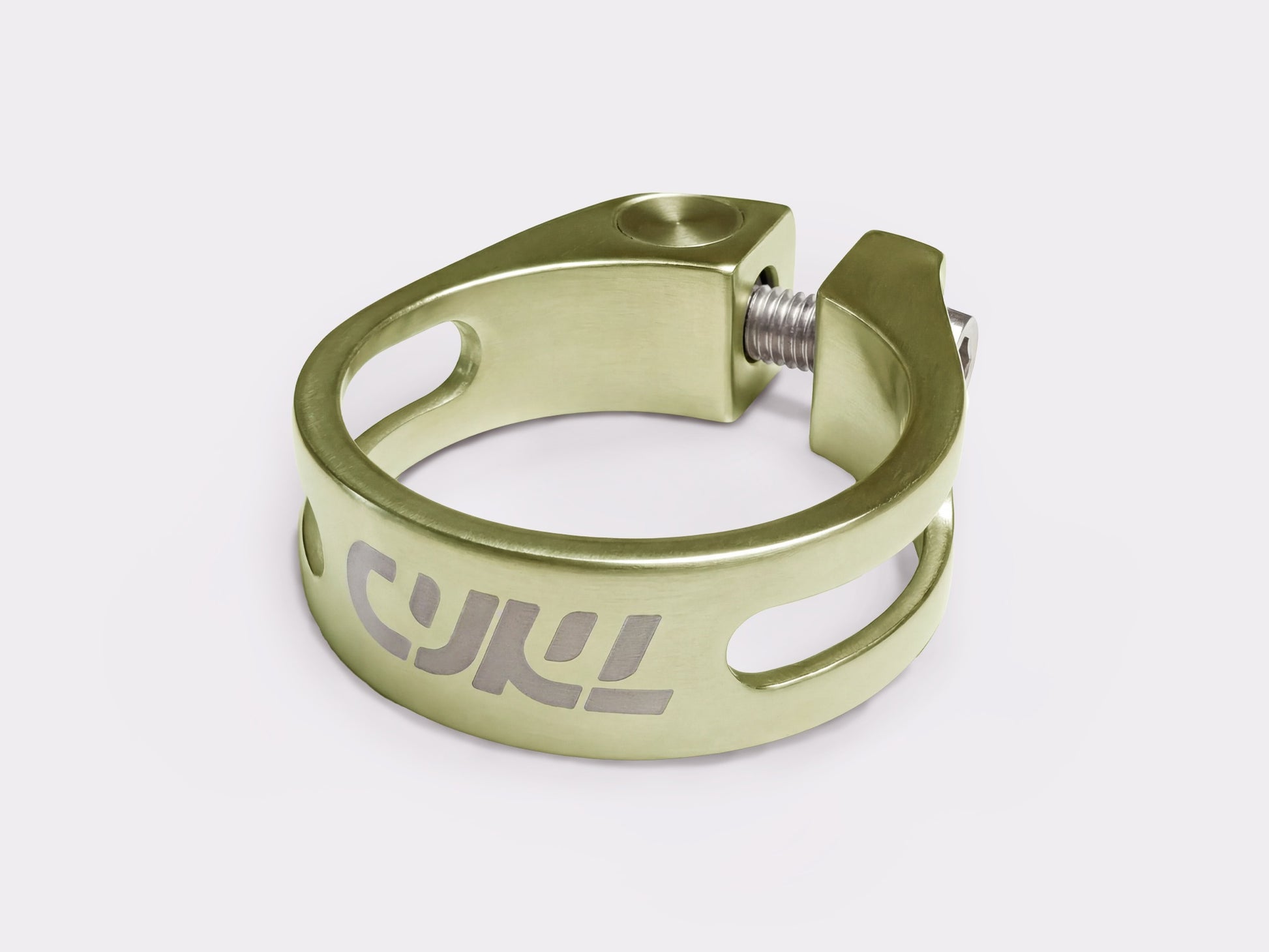 Collier de selle en titane CYKL couleur or vert anodisée