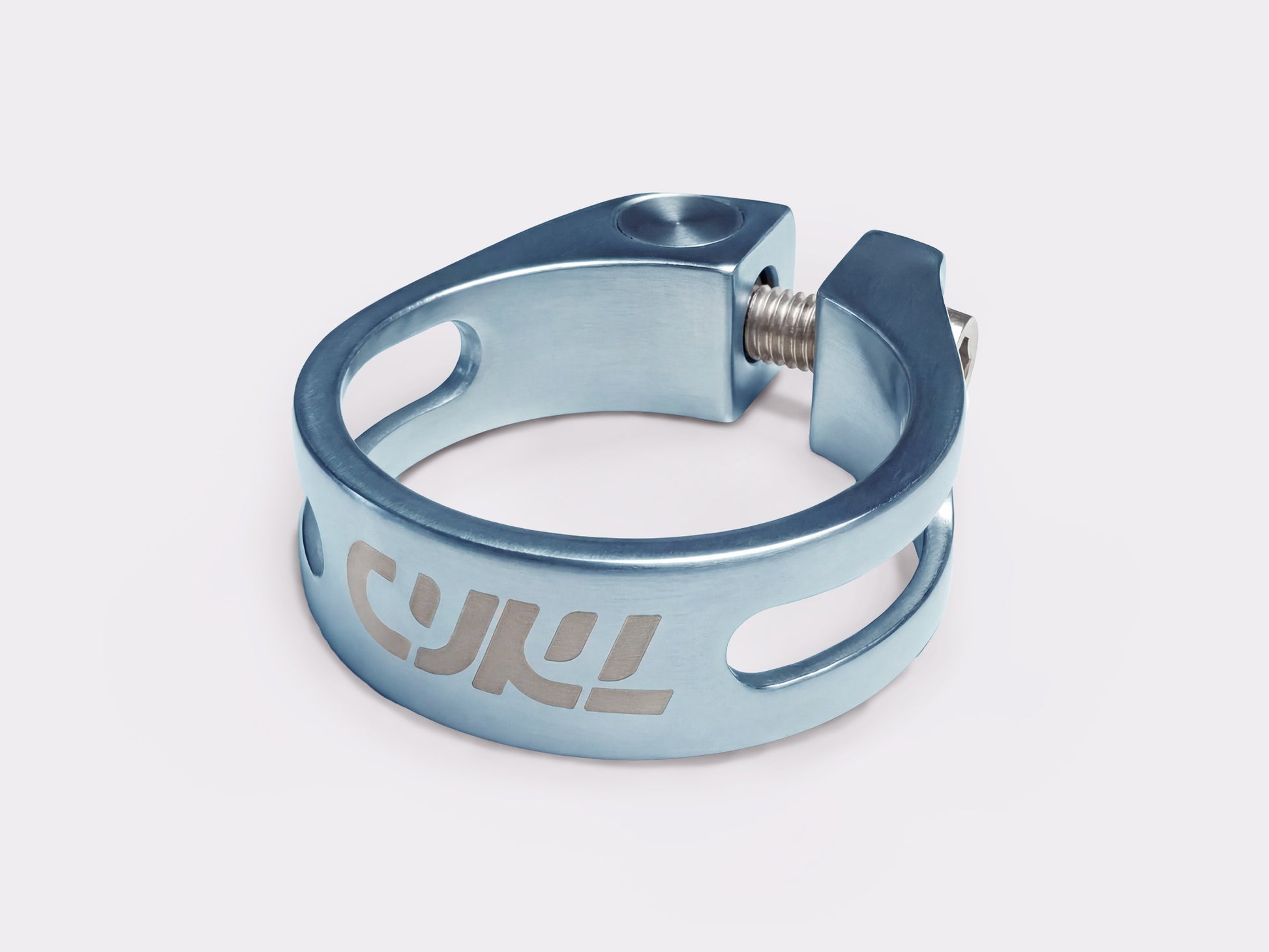 Collier de selle en titane CYKL couleur bleu ciel anodisée