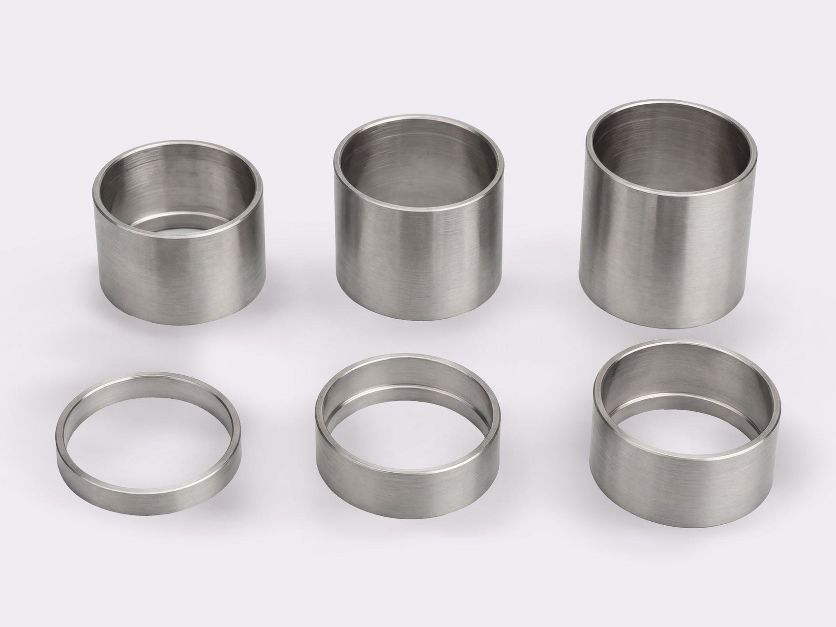 Entretoises en titane pour vélo de gravel et route en titane. Vendus par CYKL. Six tailles différentes