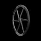 Roue arrière Elitewheels Velo Six II Disc à 6 bâtons, vue 3/4 avec corps de roue libre