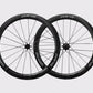 paire de roues elitewheels drive g50 cs. Roues de gravel en carbone avec rayons carbone et moyeux titane.