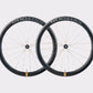 Roues de gravel Goosyn en carbon et rayons polymer (kevlar). Disponible chez CYKL