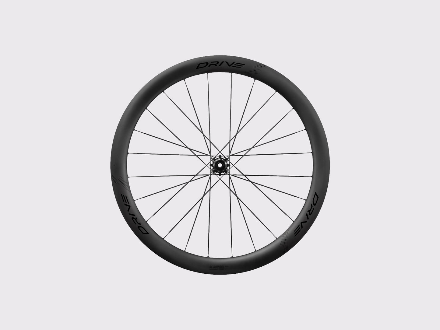 Roue avant carbone Elitewheels Drive SL 48D Disc avec rayons plats en carbone (Noir)