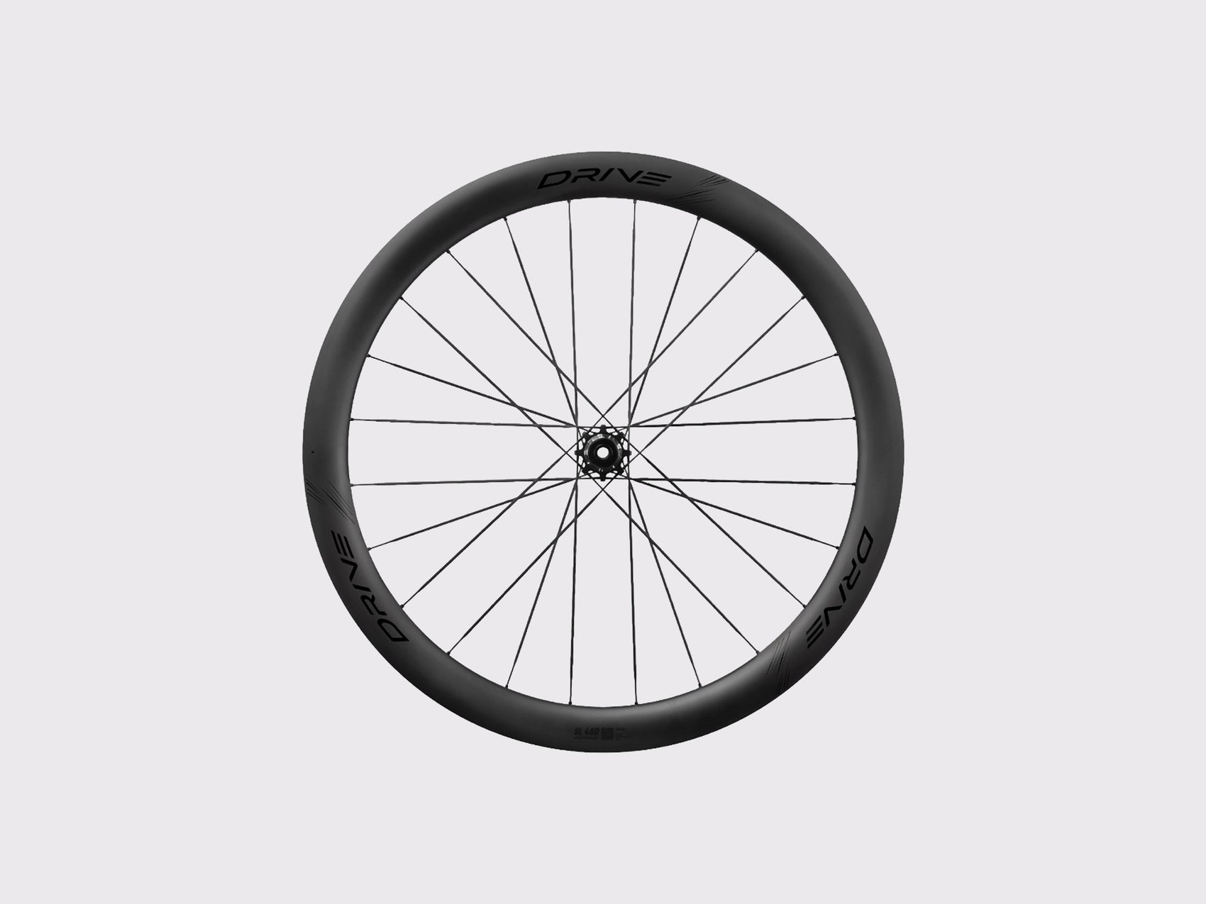 Roue avant carbone Elitewheels Drive SL 48D Disc avec rayons plats en carbone (Noir)
