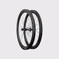 Paire de roues carbone route à disque Elitewheels Drive SL 48 mm vue en trois quarts (Or)