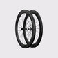 Paire de roues carbone route à disque Elitewheels Drive SL 58 mm vue en trois quarts (Noir)