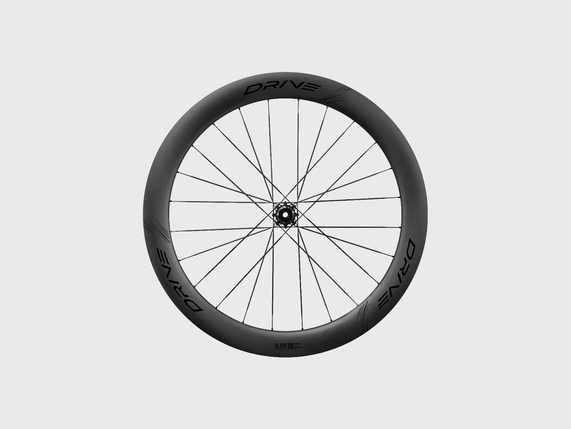 Roue arrière carbone Elitewheels Drive SL 58D Disc avec corps de roue libre titane (Noir)