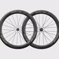 Paire de roues carbone vélo de route Elitewheels Drive SL 58D Disc décalcomanie or (Or)